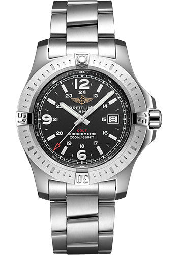 Breitling A74388111B1A1 Colt Quartz Steel - Volcano Black Dial - Steel Bracelet