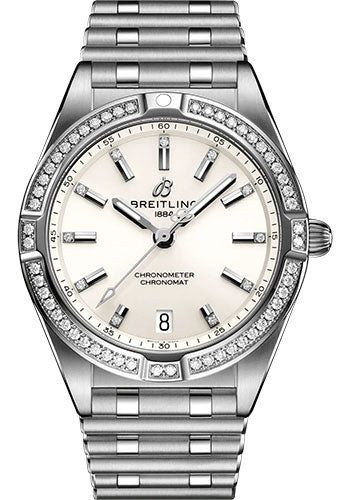 Breitling Chronomat A77310591A1A1 32 Stainless Steel (Gem-set) - White Diamond Dial - Metal Bracelet Main image