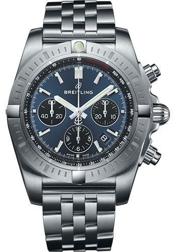 Breitling Chronomat AB0115101C1A1 B01 Chronograph 44 Steel Case - Blackeye Blue Dial - Steel Pilot Bracelet