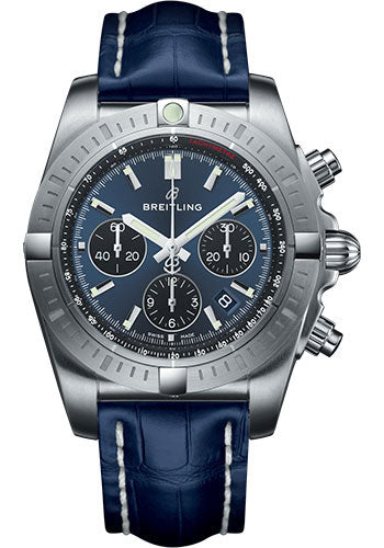 Breitling Chronomat AB0115101C1P1 B01 Chronograph 44 Steel Case - Blackeye Blue Dial - Blue Croco Strap Main image