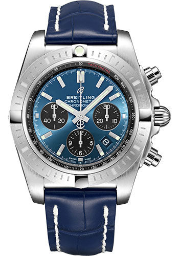 Breitling Chronomat AB0115101C1P3 B01 Chronograph 44 Steel - Blackeye Blue Dial - Blue Croco Strap - Folding Buckle Main image