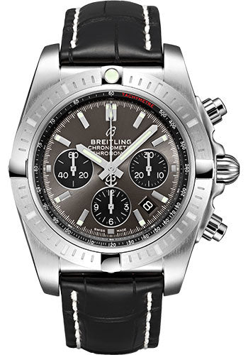 Breitling Chronomat AB0115101F1P2 B01 Chronograph 44 Steel - Blackeye Gray Dial - Black Croco Strap - Folding Buckle Main image
