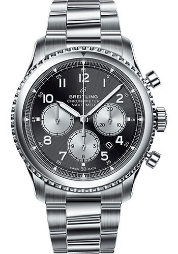 Breitling Aviator 8 AB0117131B1A1 B01 Chronograph 43 Steel Case - Black Dial - Steel Professional III Bracelet Main image
