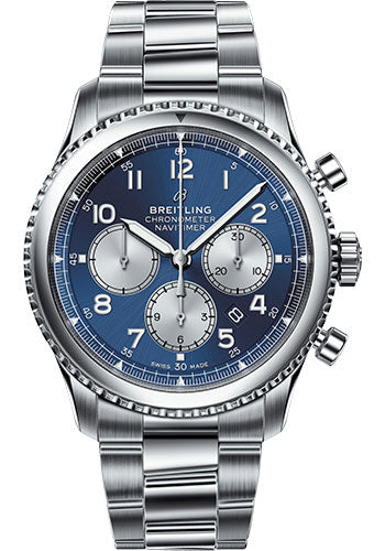 Breitling Aviator 8 AB0117131C1A1 B01 Chronograph 43 Steel Case - Blue Dial - Steel Professional III Bracelet Main image