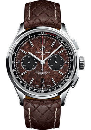 Breitling Premier AB01181A1Q1X2 B01 Chronograph 42 Bentley Centenary Limited Edition Stainless Steel - Brown Dial - Brown Calfskin Leather Strap - Tang Buckle Limited Edition Main image
