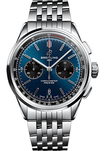Breitling Premier AB0118221C1A1 B01 Chronograph 42 Stainless Steel - Blue Dial - Metal Bracelet Main image