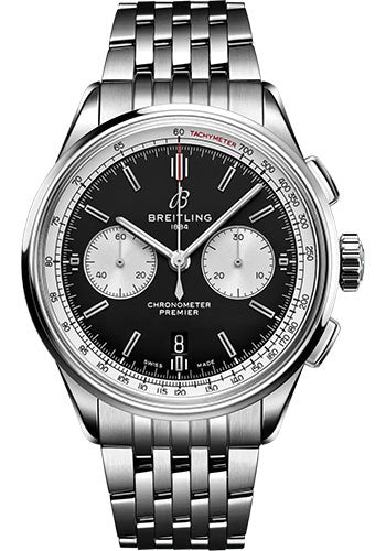 Breitling Premier AB0118371B1A1 B01 Chronograph 42 Stainless Steel - Black Dial - Metal Bracelet Main image