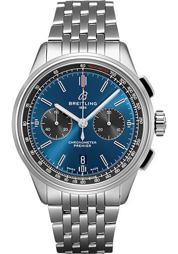 Breitling Premier AB0118A61C1A1 B01 Chronograph 42mm Steel Case - Blue Dial - Steel Bracelet
