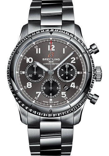 Breitling Aviator 8 AB0119131B1A1 B01 Chronograph 43 Stainless Steel - Anthracite Dial - Metal Bracelet