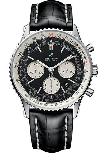 Breitling Navitimer AB0121211B1P1 1 B01 Chronograph 43 Steel Case - Black Dial - Black Croco Strap Main image