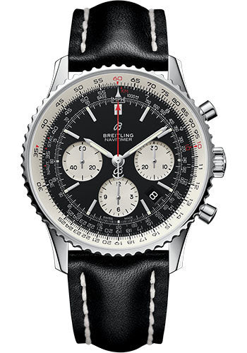 Breitling Navitimer AB0121211B1X1 1 B01 Chronograph 43 Steel Case - Black Dial - Black Leather Strap Main image