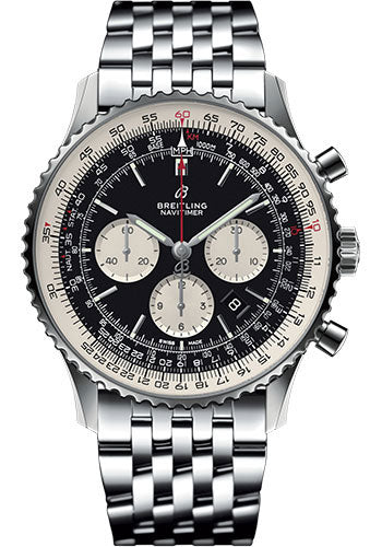 Breitling Navitimer AB0127211B1A1 1 B01 Chronograph 46 Steel Case - Black Dial - Steel Navitimer Bracelet