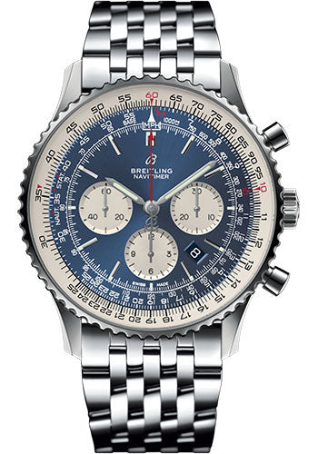 Breitling Navitimer AB0127211C1A1 1 B01 Chronograph 46 Steel Case - Aurora Blue Dial - Steel Navitimer Bracelet Main image
