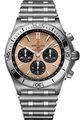Breitling Chronomat AB0134101K1A1 B01 42 Stainless Steel - Copper Dial - Metal Bracelet
