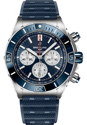Breitling Chronomat AB0136161C1S1 Super B01 44 Stainless Steel - Blue Dial - Blue Rubber Strap - Folding Buckle Main image