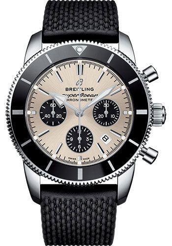 Breitling Superocean Heritage AB0162121G1S1 II B01 Chronograph 44 Steel Case - Silver Dial - Black Rubber Aero Classic Strap Main image
