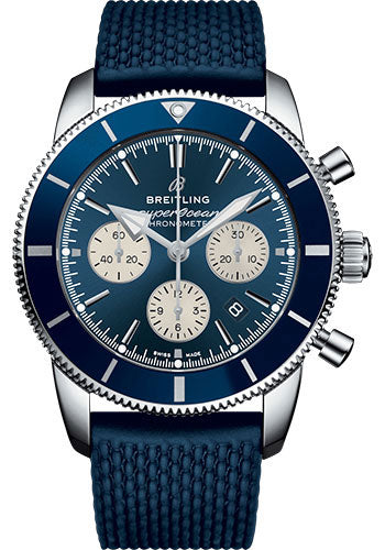 Breitling Superocean Heritage AB0162161C1S1 II B01 Chronograph 44 Steel Case - Blue Dial - Blue Rubber Aero Classic Strap