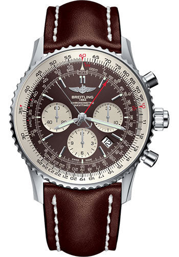 Breitling Navitimer AB031021/Q615/443X/A20BA.1 B03 Chronograph Rattrapante 45 Steel - Panamerican Bronze Dial - Brown Leather Strap - Tang Buckle Main image