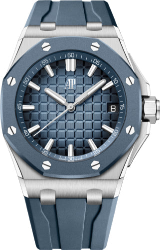 Audemars Piguet Royal Oak Offshore 15605SK.OO.A350CA.01 Selfwinding 43mm Stainless Steel/Blue Rubber Bezel