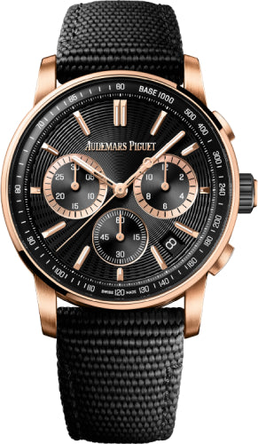Audemars Piguet Code 11.59 26393NR.OO.A002KB.02 Chronograph 41mm Pink Rose Gold/Ceramic Black Dial