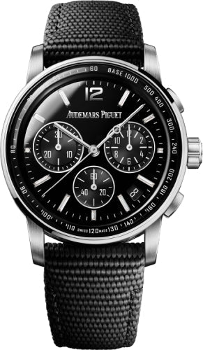 Audemars Piguet Code 11.59 26393BC.OO.A002KB.02 Chronograph 41mm White Gold Black Onyx Diamond Baguette Dial