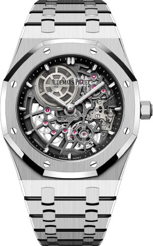 Audemars Piguet Royal Oak 16204BC.OO.1240BC.01 39mm Jumbo Extra-Thin Openworked White Gold