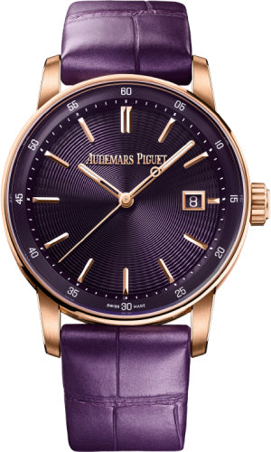 Audemars Piguet Code 11.59 77410OR.OO.A623CR.01 Selfwinding 38mm Pink Rose Gold Purple Dial