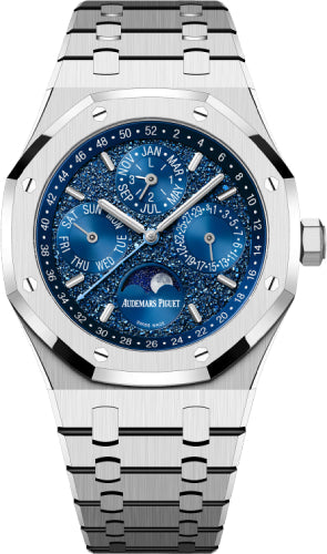 Audemars Piguet Royal Oak 26574BC.OO.1220BC.02 Perpetual Calendar "John Mayer" 41mm White Gold Crystal Sand Blue Dial