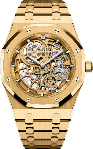 Audemars Piguet Royal Oak 16204BA.OO.1240BA.01 Jumbo Extra-Thin 39mm Openworked Yellow Gold