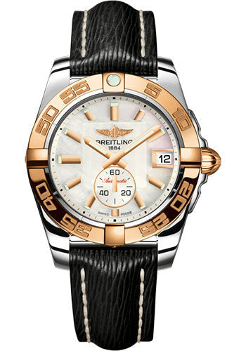 Breitling C3733012/A724/213X/A16BA.1 Galactic 36 Automatic Steel & rose Gold - Pearl Dial - Black Sahara Strap Main image
