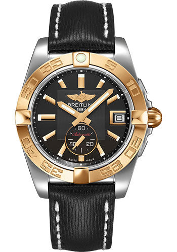Breitling C37330121B1X1 Galactic 36 Automatic Steel & rose Gold - Volcano Black Dial - Black Sahara Strap - Tang Buckle Main image