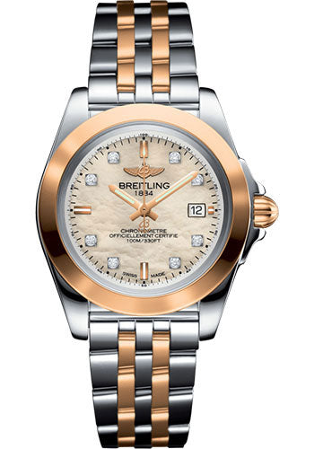 Breitling C7133012/A803/792C Galactic 32 Sleek Steel & rose Gold - Mother-Of-Pearl Diamond Dial - Steel And Rose Gold Bracelet