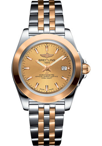 Breitling C7133012/H549/792C Galactic 32 Sleek Steel & rose Gold - Golden Sun Dial - Steel And Rose Gold Bracelet Main image