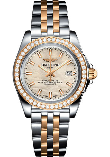 Breitling C71330531A1C1 Galactic 32 Sleek Steel and 18K Rose Gold - Mother-Of-Pearl Dial - Metal Bracelet Main image