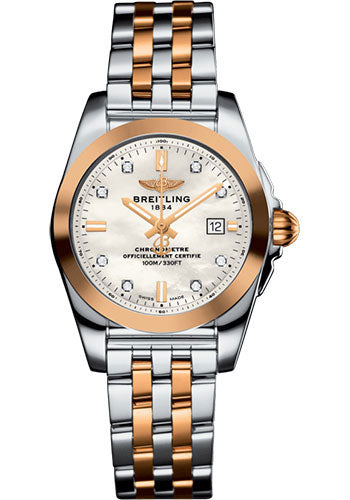 Breitling C7234812/A792/791C Galactic 29 Sleek Steel & rose Gold - Pearl Diamond Dial - Steel And Rose Gold Bracelet
