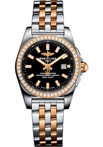 Breitling C7234853/BF32/791C Galactic 29 Sleek Steel & rose Gold, gem-set bezel - Trophy Black Dial - Steel And Rose Gold Bracelet Main image