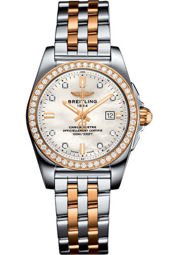 Breitling C72348531A1C1 Galactic 29 Sleek Steel & rose Gold, gem-set bezel - Pearl Diamond Dial - Two-Tone Bracelet Main image