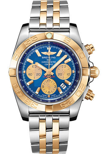 Breitling Chronomat CB0110121C1C1 44 Steel & Gold - Metallica Blue Dial - Steel And Gold Bracelet