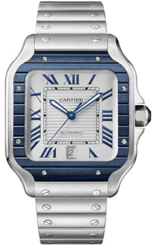 Cartier Santos de Cartier WSSA0047 Large Automatic Stainless Steel Interchangeable Metal And Rubber Main image