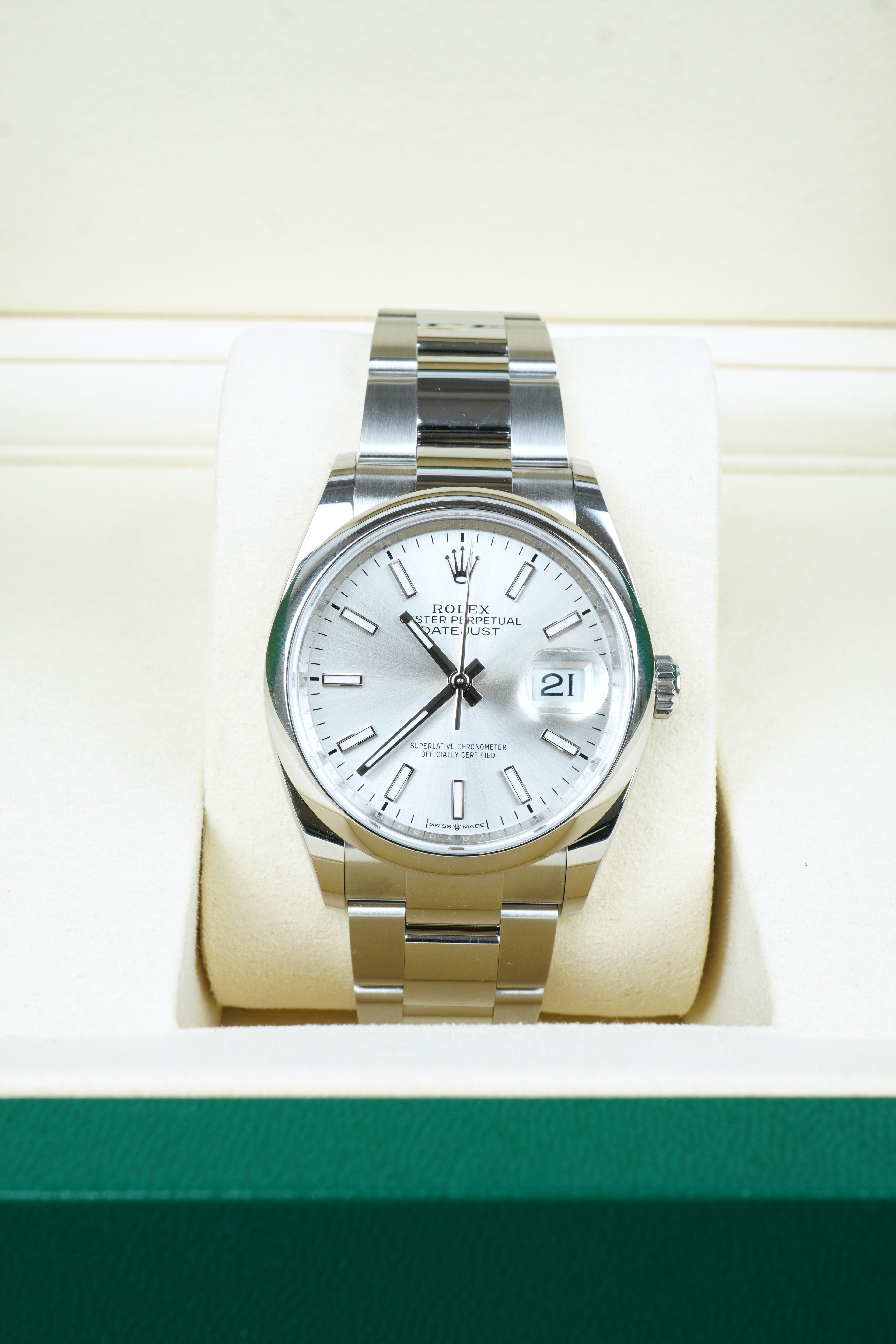 Rolex Datejust 126200 Silver Dial Oyster Bracelet