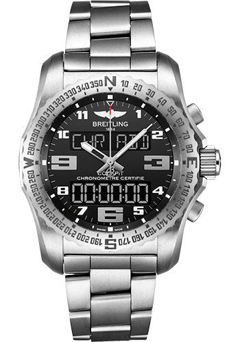 Breitling EB5010221B1E1 Cockpit B50 Titanium - Volcano Black Dial - Titanium Bracelet