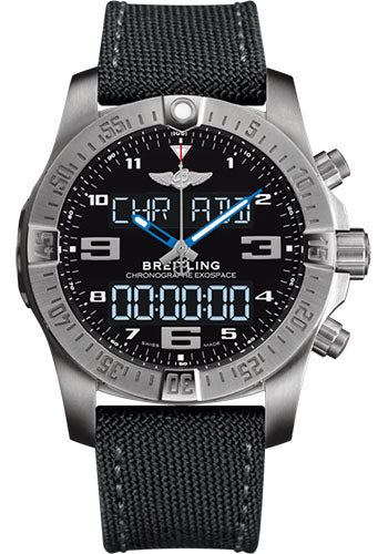 Breitling EB5510H2/BE79/100W/A20BASA.1 Exospace B55 Titanium - Volcano Black Dial - Black Military Strap - Tang Buckle