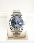 Rolex Datejust 126334 Wimbledon Dial Oyster Fluted Bezel