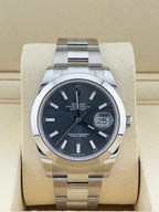 Rolex DateJust 126300 Oyster Smooth Stainless Steel Slate Dial