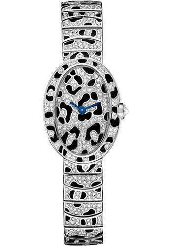 Cartier Baignoire HPI00704 Mini Panther Spots White Gold Diamond Case - Diamond Dial - Diamond Bracelet