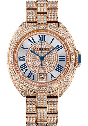 Cartier HPI01041 Cle de Cartier 40mm Pink Gold Diamond Case - Pink Gold Diamond Dial - Diamond Bracelet Main image