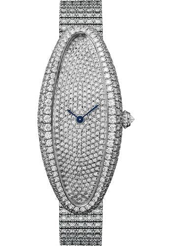 Cartier Baignoire HPI01306 Allongee 47mm White Gold Case - Diamond Bracelet