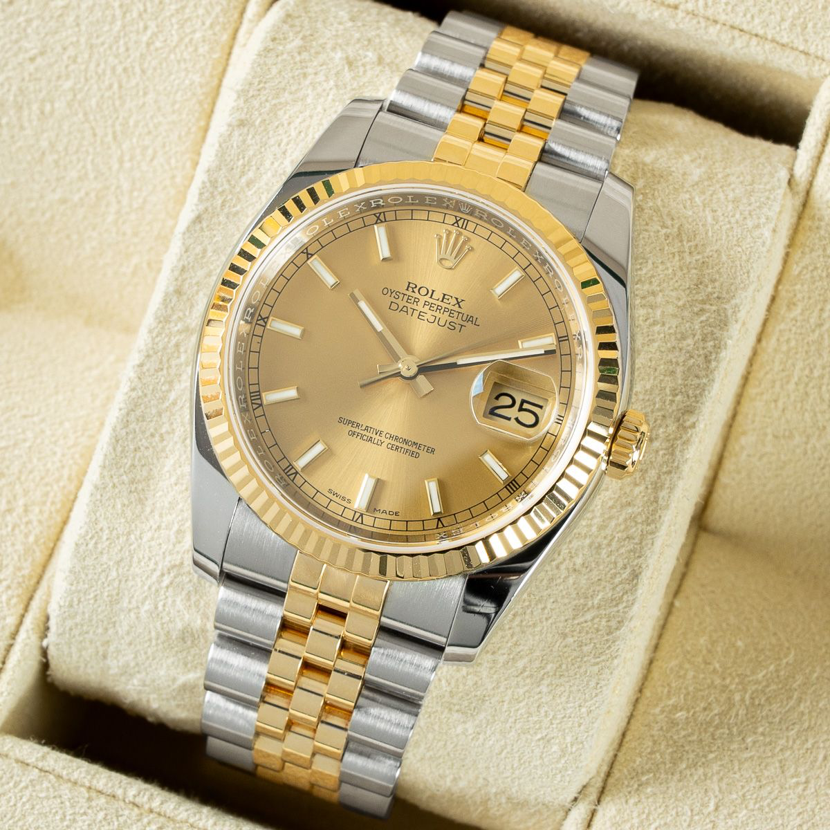 116233, Steel & Gold, Champagne Dial, Jubilee Bracele Main image