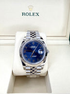 Rolex Datejust 126334 Jubilee Stainless Steel New Bright Blue Dial Fluted Bezel