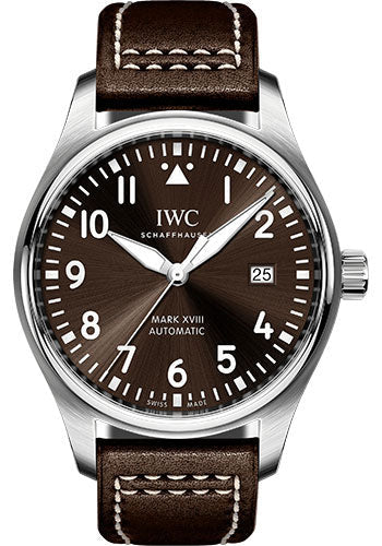 IWC Pilot IW327003 's Mark XVIII Edition Antoine De Saint Exupery - 40.0mm Stainless Steel Case - Brown Dial - Brown Calfskin Strap